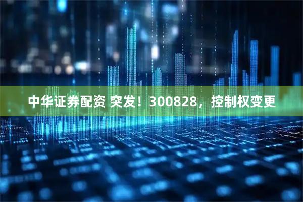 中华证券配资 突发！300828，控制权变更