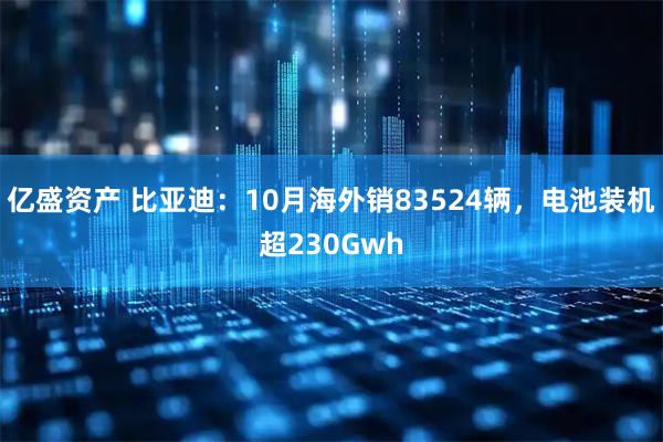 亿盛资产 比亚迪：10月海外销83524辆，电池装机超230Gwh