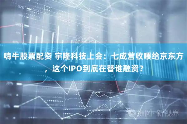 嗨牛股票配资 宇隆科技上会:七成营收喂给京东方,这个IPO到底在替谁融资?